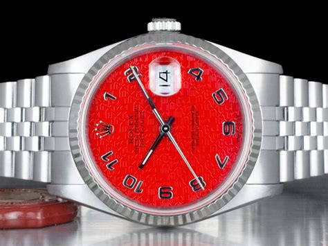 rolex datario rosso|rolex datejust 36 prezzo.